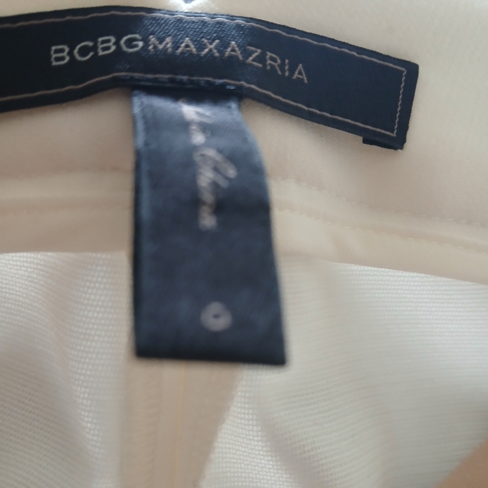 BCBGMAXAZRIA White Women's Capri Dress Pants Trousers Size:0 - Picture 5 of 13